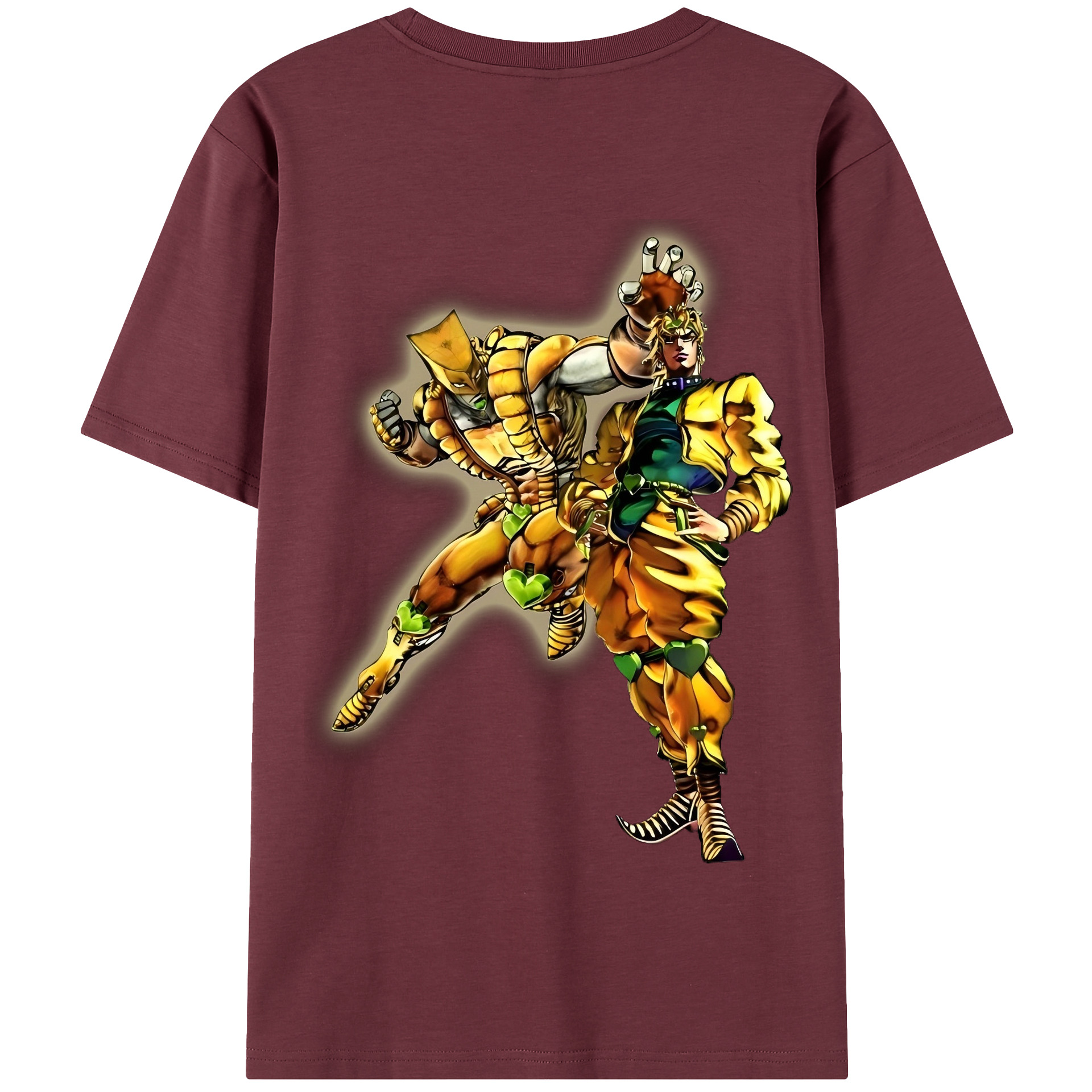 （画像用） ジョジョの奇妙な冒険 ディオ?ブランドー JoJo's Bizarre Adventure Dio Brando 綿100％半袖Tシャツ（背面プリント）